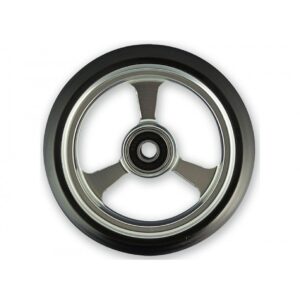 4 Inch Frogs Legs Aluminium Wheelchair Caster - Silver